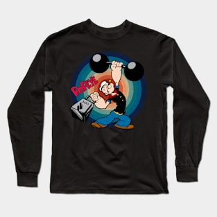 Popeyes Love Triangle Relive the Hilarious Tug-of-War Between Popeyes, Olive Oyl, and Bluto Long Sleeve T-Shirt